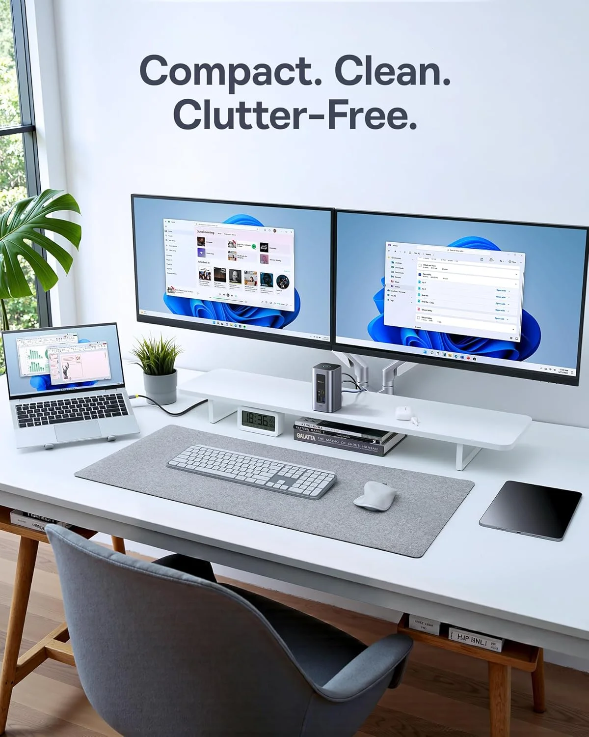 داک استیشن دو مانیتوره Baseus، داک لپ تاپ Nomos Win Air (12 در 1)، 2*4K HDMI، پورت های USB 10 گیگابیت بر ثانیه، اترنت 1 گیگابیت بر ثانیه، PD 100W (بدون آداپتور برق)، داک استیشن USB C برای Dell/HP/Lenovo/Asus/Acer/Mac