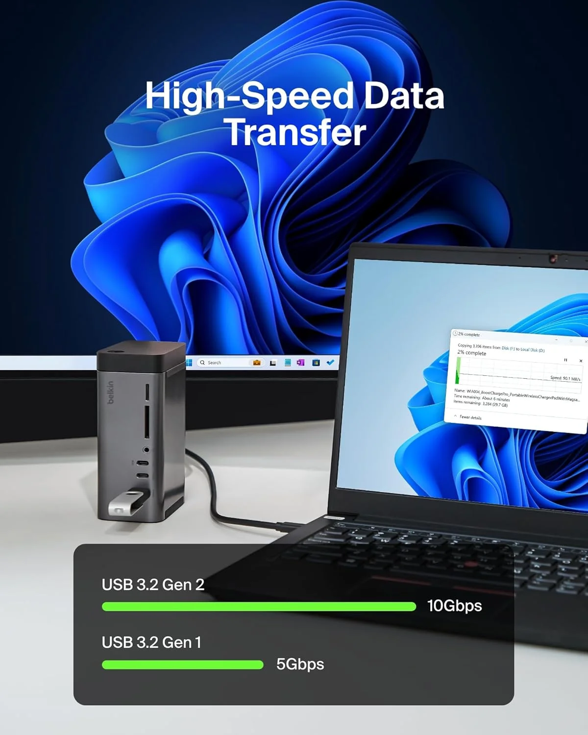 هاب USB-C بلکین، داک 11 در 1 Pro GaN 150W، ایستگاه داکینگ چند پورت با USB-C، USB-A، اترنت، SD، MicroSD، پورت 3.5 میلیمتری، پورتهای HDMI 4K برای نمایشگر سه گانه - سازگار با MacBook Pro و غیره هاب USB-C بلکین، داک 11 در 1 Pro GaN 150W، ایستگاه داکینگ چند پورت با USB-C، USB-A، اترنت، SD، MicroSD، پورت 3.5 میلیمتری، پورتهای HDMI 4K برای نمایشگر سه گانه - سازگار با MacBook Pro و غیره