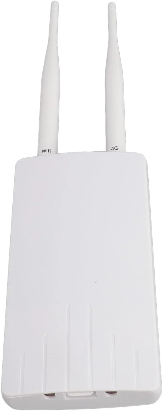 مودم روتر 4G LTE POE بیرونی با درگاه سیم کارت - اتصال تا 10 دستگاه، سرعت 300 مگابیت بر ثانیه - سازگار با اروپا، 2 آنتن برای برد بیشتر (دوشاخه آمریکایی)