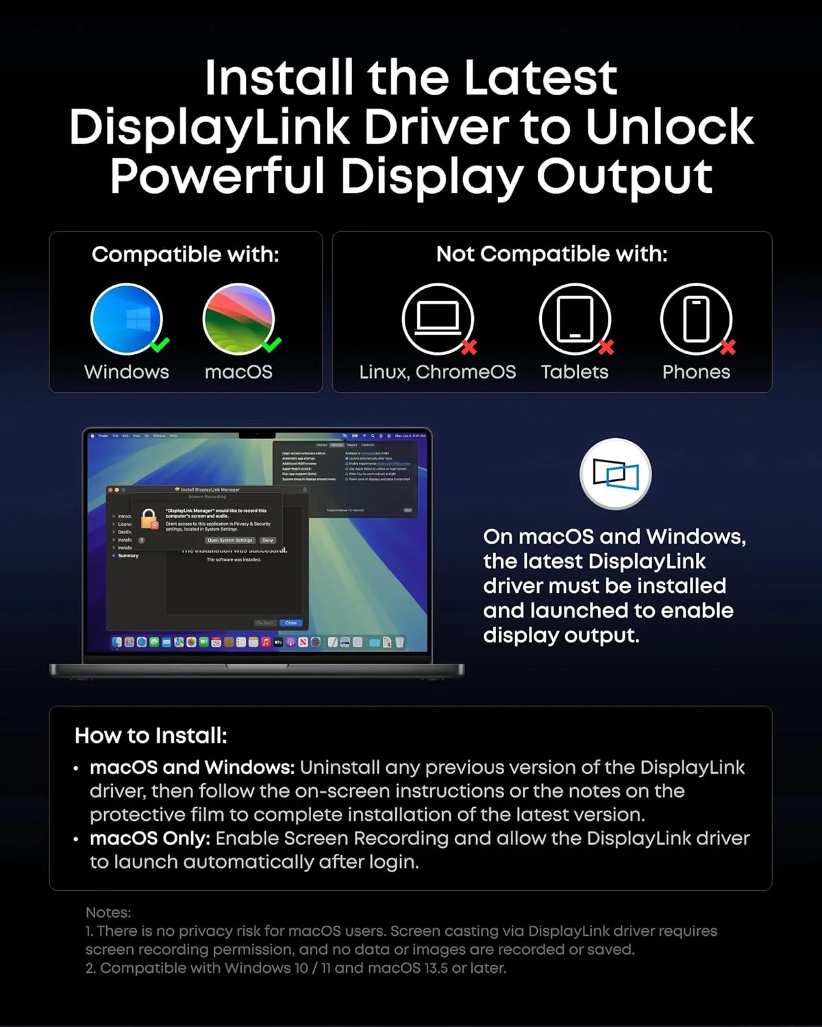ایستگاه اتصال آنکر پرایم (DL7400)، 14 پورت نمایشگر سه گانه با DisplayLink، حداکثر 140 وات، نمایشگر هوشمند، فن خنک کننده داخلی، تا 8K، برای macOS و Windows (آخرین درایور DisplayLink را نصب کنید) ایستگاه اتصال آنکر پرایم (DL7400)، 14 پورت نمایشگر سه گانه با DisplayLink، حداکثر 140 وات، نمایشگر هوشمند، فن خنک کننده داخلی، تا 8K، برای macOS و Windows (آخرین درایور DisplayLink را نصب کنید)