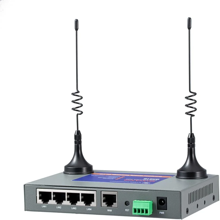 روتر صنعتی 4G LTE WiFi مدل QX510-NW2 با 5 پورت اترنت، پشتیبانی از سیم کارت EIOTCLUB، مودم های RS232 VPN سلولی برای دوربین ها، تولید، خرده فروشی، ایستگاه شارژ