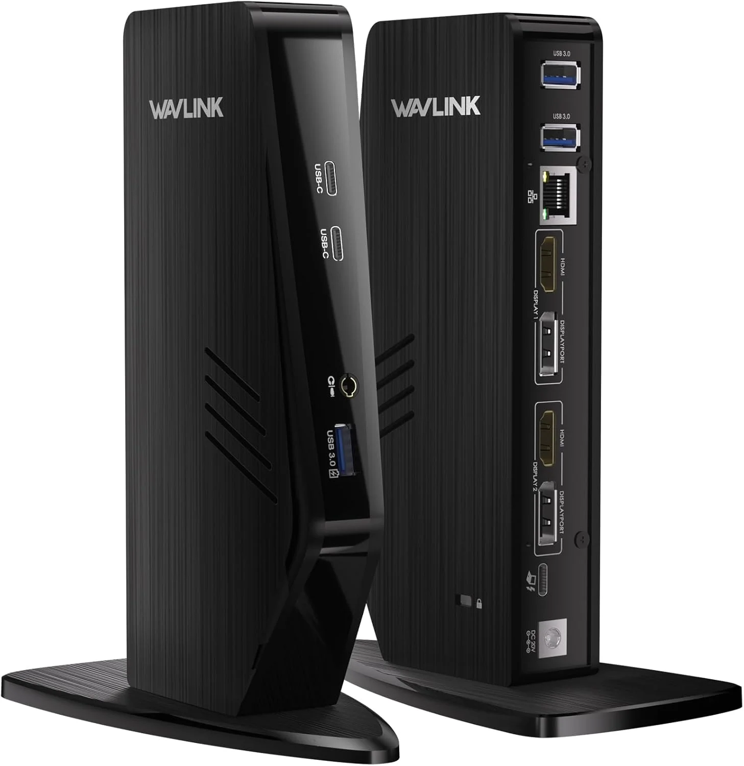 داک استیشن USB C دو مانیتوره WAVLINK، داک استیشن Displaylink دوگانه 5K/4K@60Hz برای M1/M2/M3/M4 Mac یا Windows، داک لپ تاپ 13 در 1 با 2X HDMI، 2X DP، 130WPD، گیگابیت اترنت، 5X USB، صدا