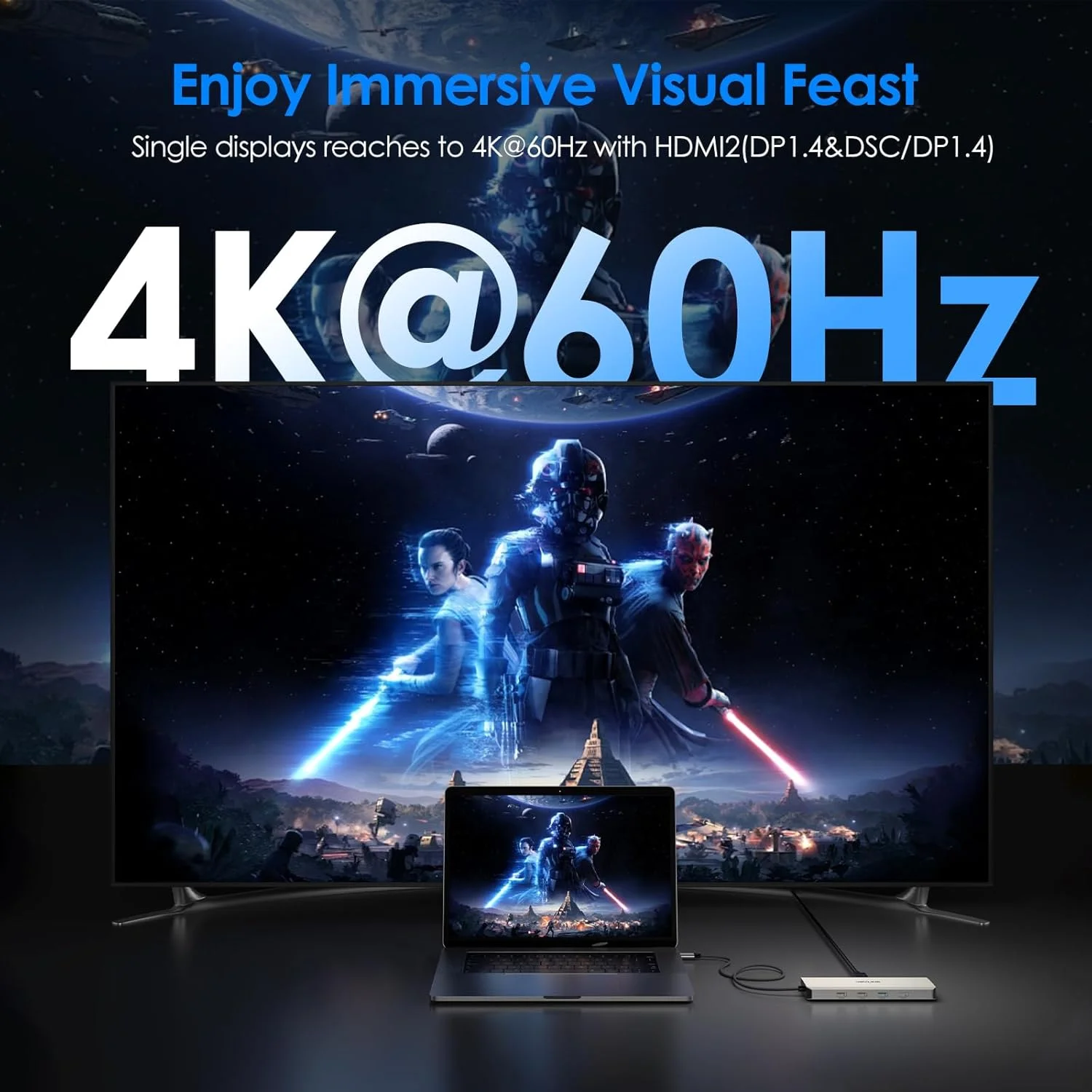 داک استیشن 10Gbps WAVLINK با پشتیبانی از دو مانیتور، هاب USB C با دو پورت HDMI، PD 100W، هاب USB 3.2 و USB-C ده در یک، USB 3.0 با سرعت 5Gbps، USB 2.0، اترنت، داک USB C برای Mac/Dell/HP/Lenovo داک استیشن 10Gbps WAVLINK با پشتیبانی از دو مانیتور، هاب USB C با دو پورت HDMI، PD 100W، هاب USB 3.2 و USB-C ده در یک، USB 3.0 با سرعت 5Gbps، USB 2.0، اترنت، داک USB C برای Mac/Dell/HP/Lenovo