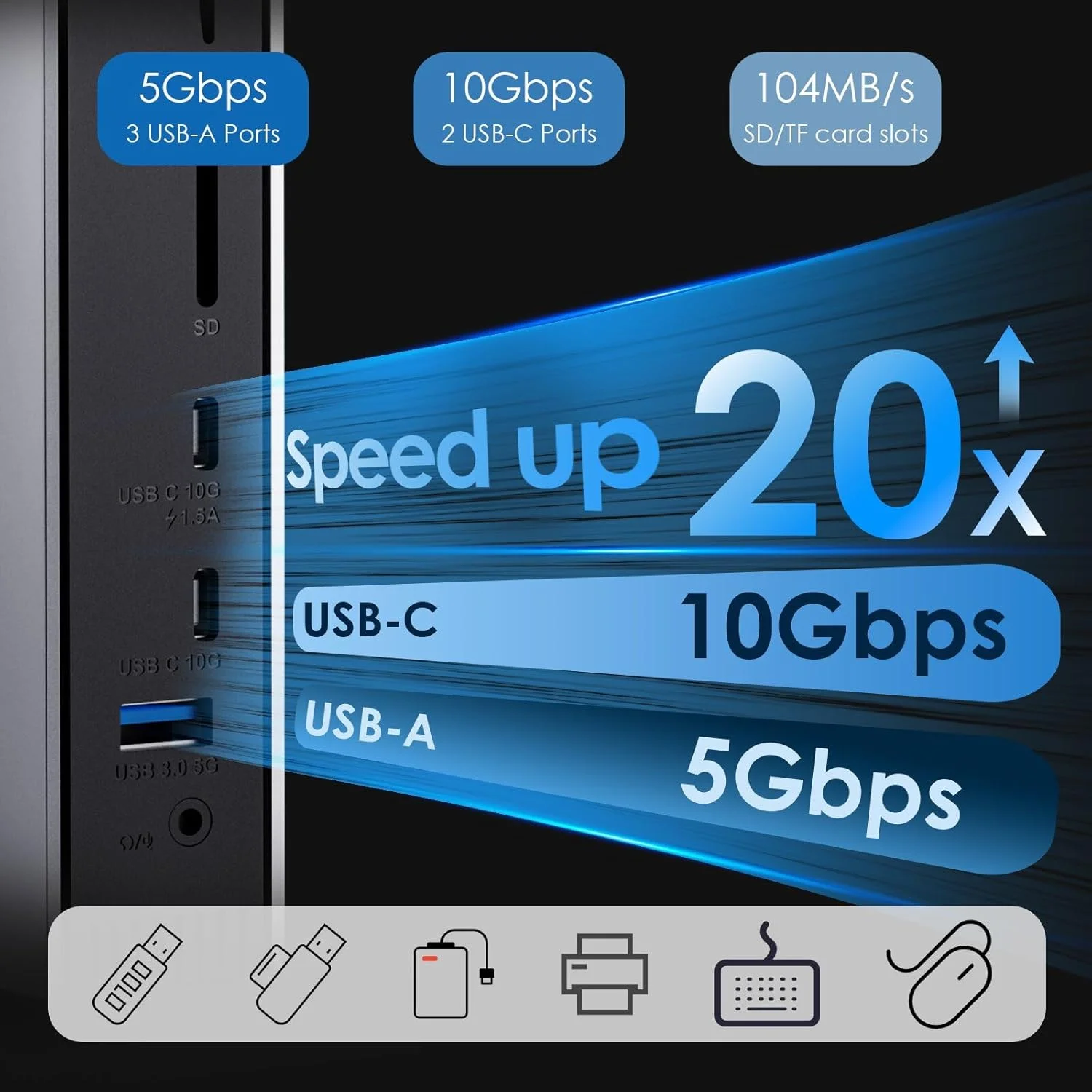 داک استیشن USB C ویولینک با 3 پورت HDMI، داک لپ تاپ Displaylink با پشتیبانی از سه مانیتور 4K60Hz، شارژ 100 واتی برای مک و ویندوز، 5 پورت USB، 2 پورت DP، 1 پورت اترنت 1 گیگابیتی، صدا/میکروفون، SD/TF داک استیشن USB C ویولینک با 3 پورت HDMI، داک لپ تاپ Displaylink با پشتیبانی از سه مانیتور 4K60Hz، شارژ 100 واتی برای مک و ویندوز، 5 پورت USB، 2 پورت DP، 1 پورت اترنت 1 گیگابیتی، صدا/میکروفون، SD/TF