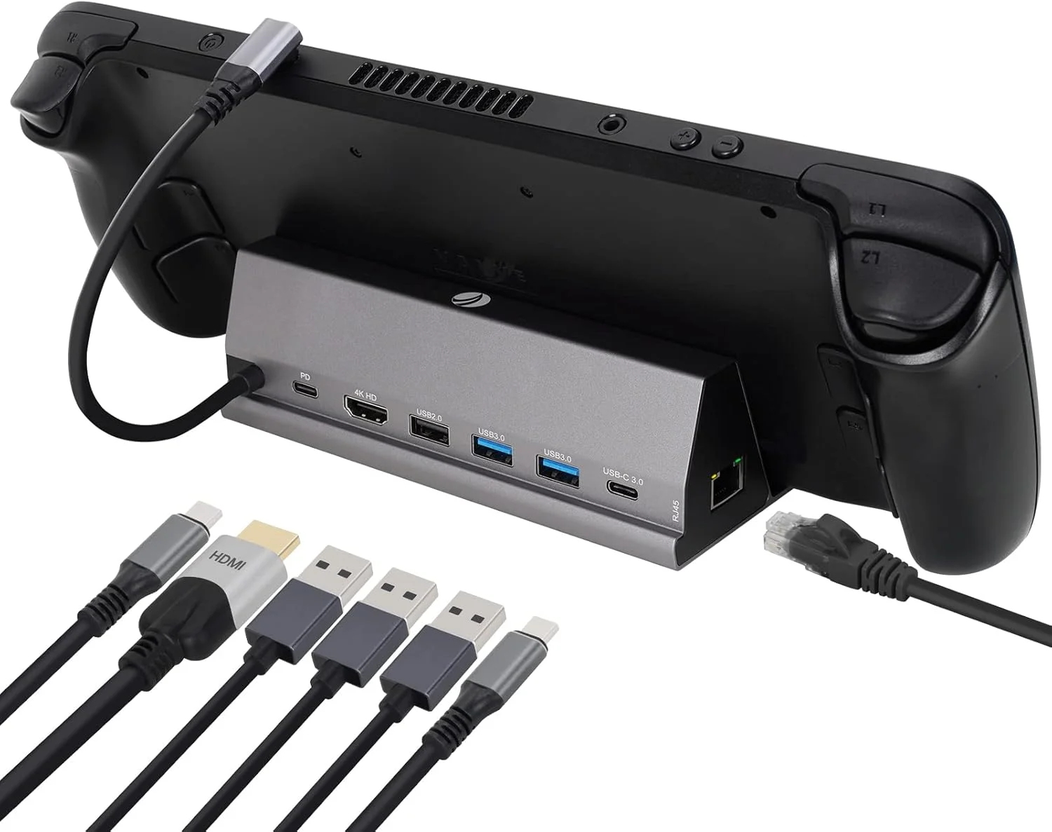 داک استیشن VCOM برای استیم دک - داک 7 در 1 با HDMI 4K@60Hz، گیگابیت اترنت، دو USB-A 3.0، USB-A 2.0 و ورودی USB-C 100W با سرعت کامل - سازگار با Valve Steam Deck داک استیشن VCOM برای استیم دک - داک 7 در 1 با HDMI 4K@60Hz، گیگابیت اترنت، دو USB-A 3.0، USB-A 2.0 و ورودی USB-C 100W با سرعت کامل - سازگار با Valve Steam Deck