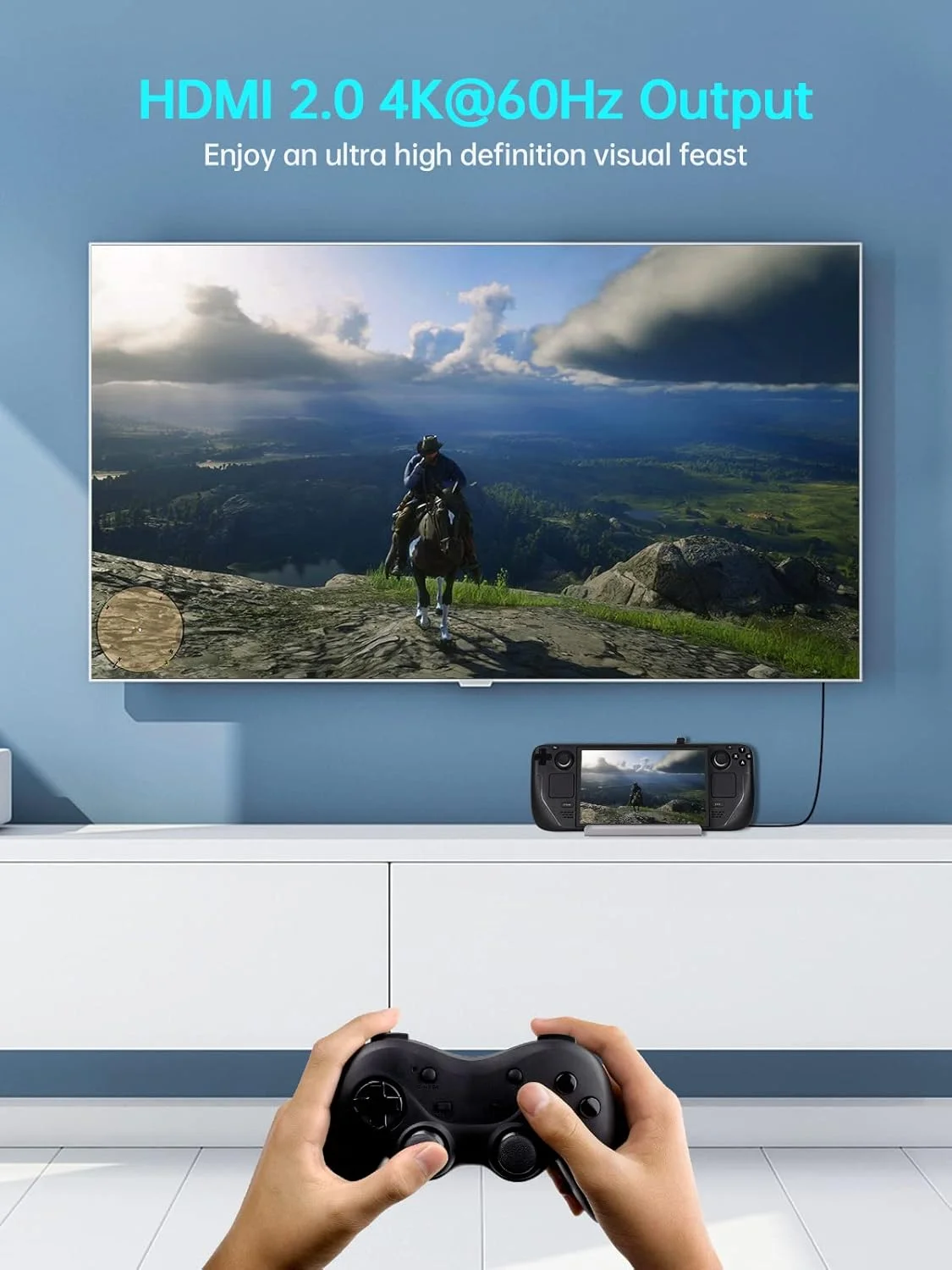 داک استیشن VCOM برای استیم دک - داک 7 در 1 با HDMI 4K@60Hz، گیگابیت اترنت، دو USB-A 3.0، USB-A 2.0 و ورودی USB-C 100W با سرعت کامل - سازگار با Valve Steam Deck داک استیشن VCOM برای استیم دک - داک 7 در 1 با HDMI 4K@60Hz، گیگابیت اترنت، دو USB-A 3.0، USB-A 2.0 و ورودی USB-C 100W با سرعت کامل - سازگار با Valve Steam Deck