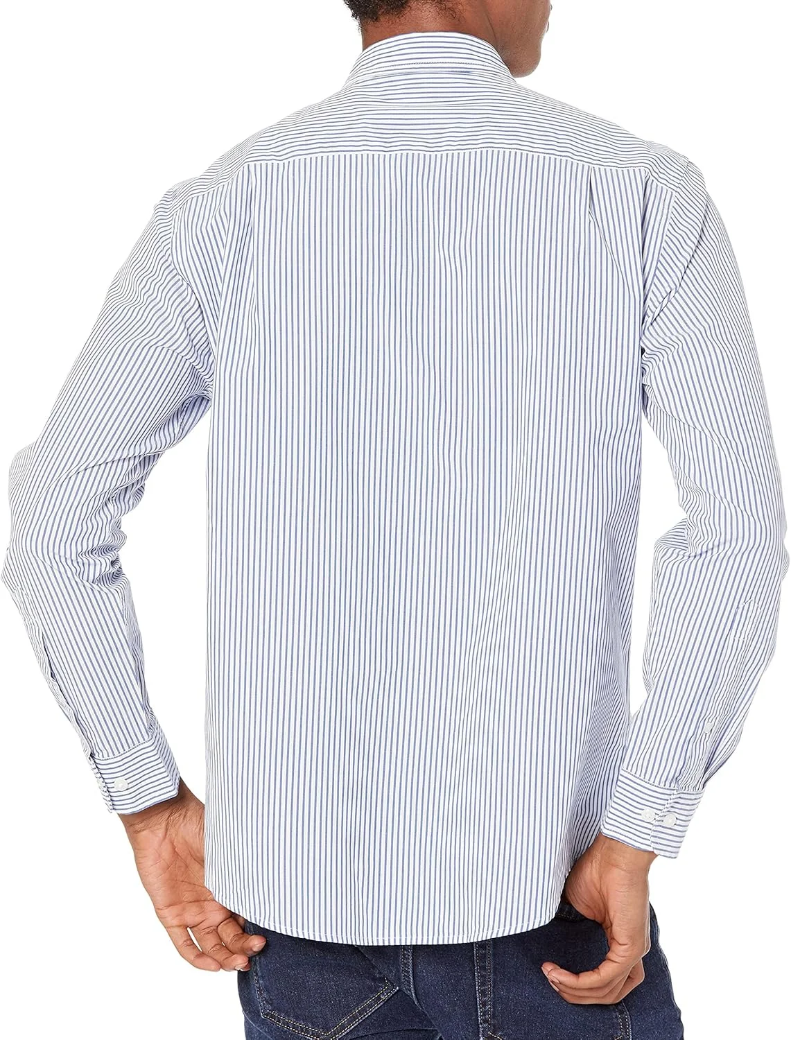 پیراهن آستین بلند مردانه آمازون اسنشیالز، مدل پاپلین، فیت معمولی
