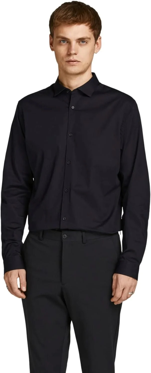 پیراهن آستین بلند مردانه جک اند جونز مدل Jprblacardiff Noos