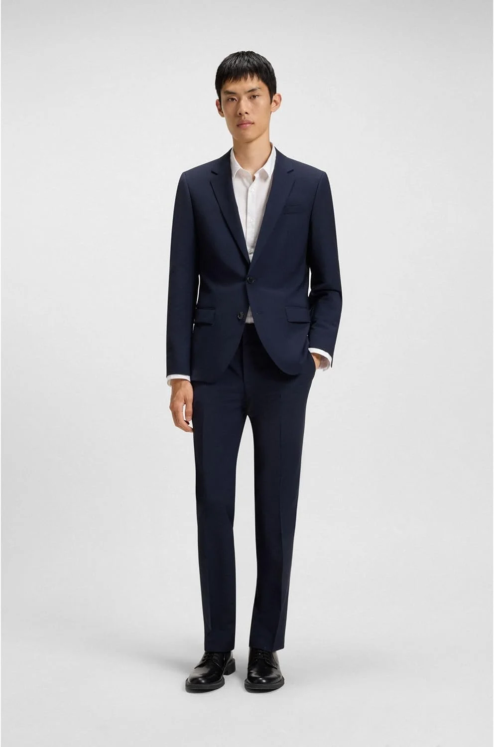 پیراهن مردانه HUGO Ero3-W با برش فوق‌العاده باریک از پنبه کشی برس خورده