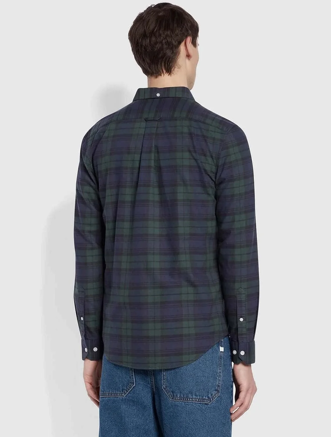 پیراهن مردانه Farah Brewer Slim Fit نخی آکسفورد طرح‌دار