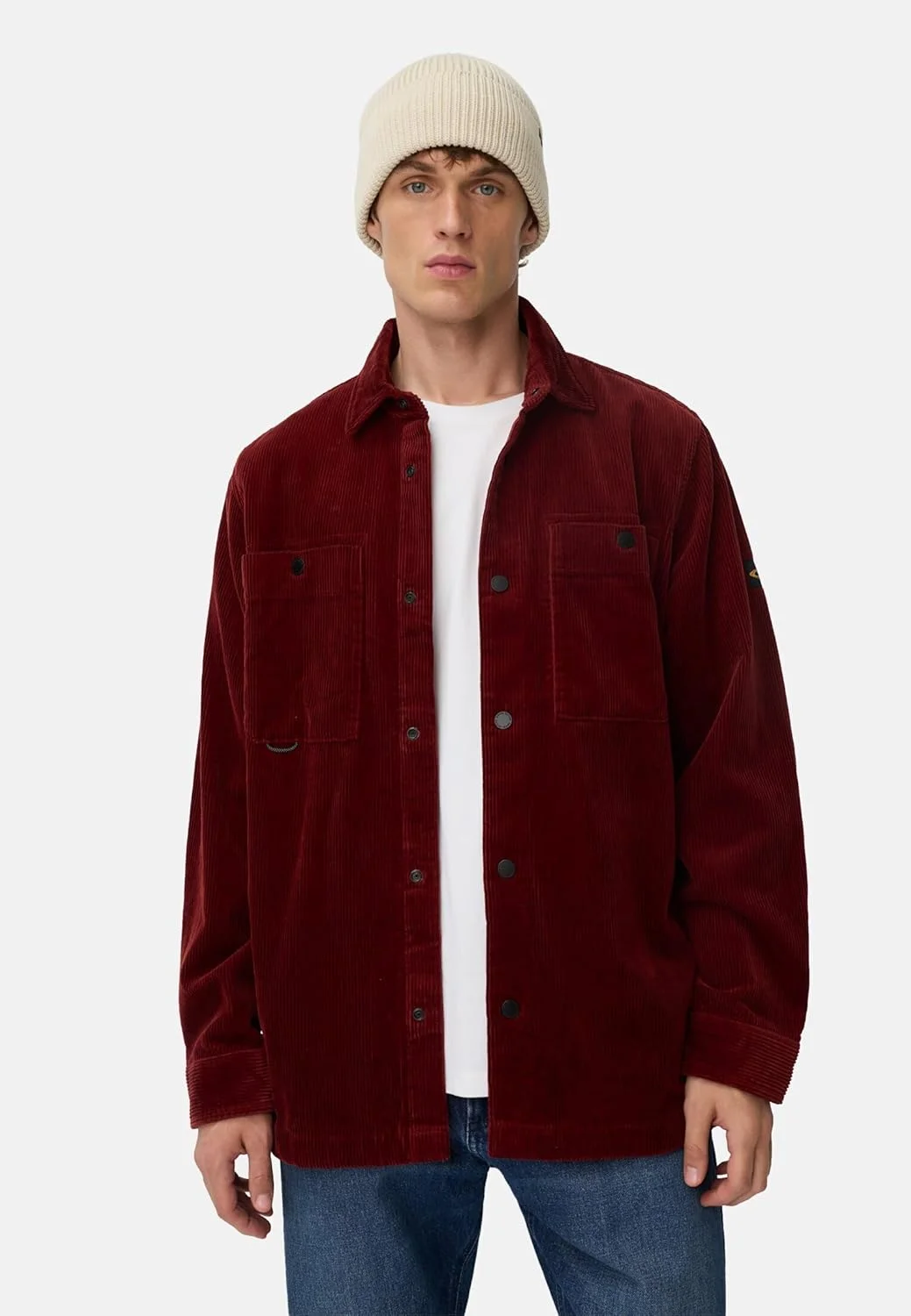 اورشرت مردانه مخمل کبریتی camel active با دکمه های فشاری