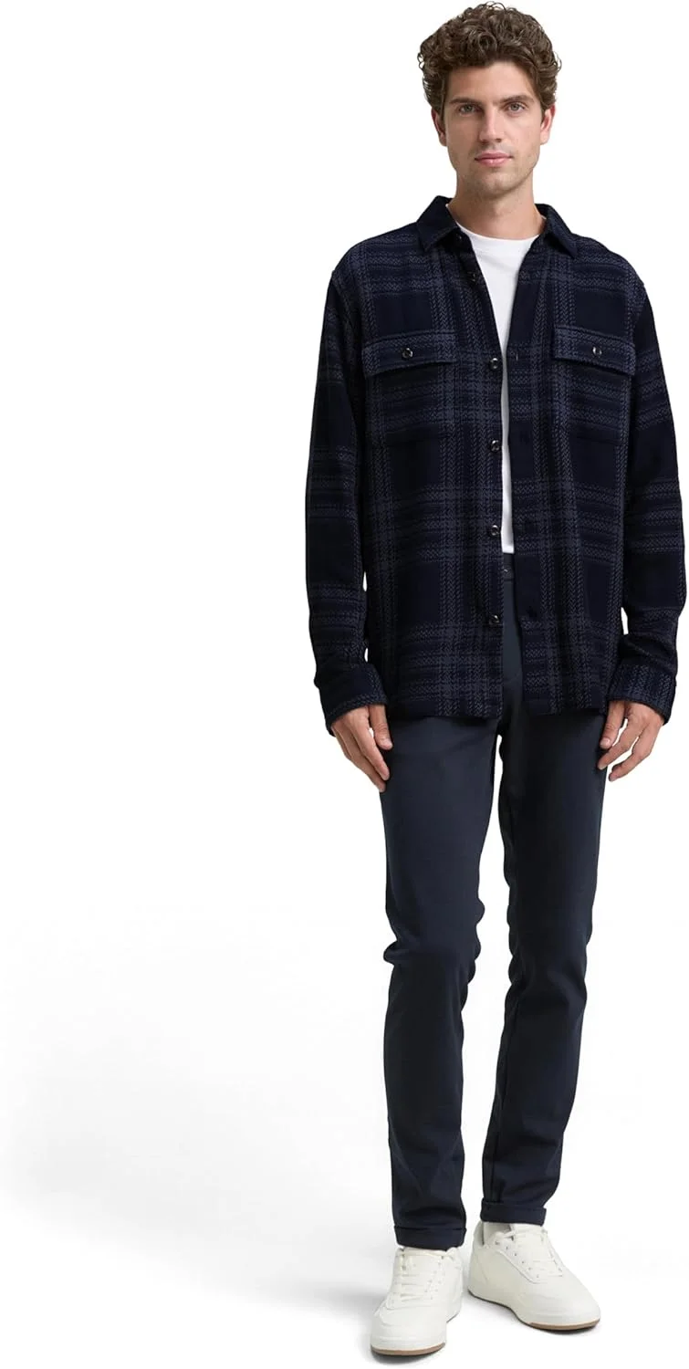 پیراهن مردانه آستین بلند توم تیلور با طرح چهارخانه