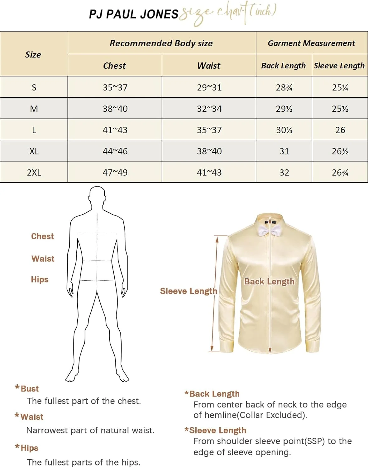 پیراهن مردانه ساتن براق PJ PAUL JONES، آستین بلند، پیراهن ابریشمی با پاپیون و دکمه