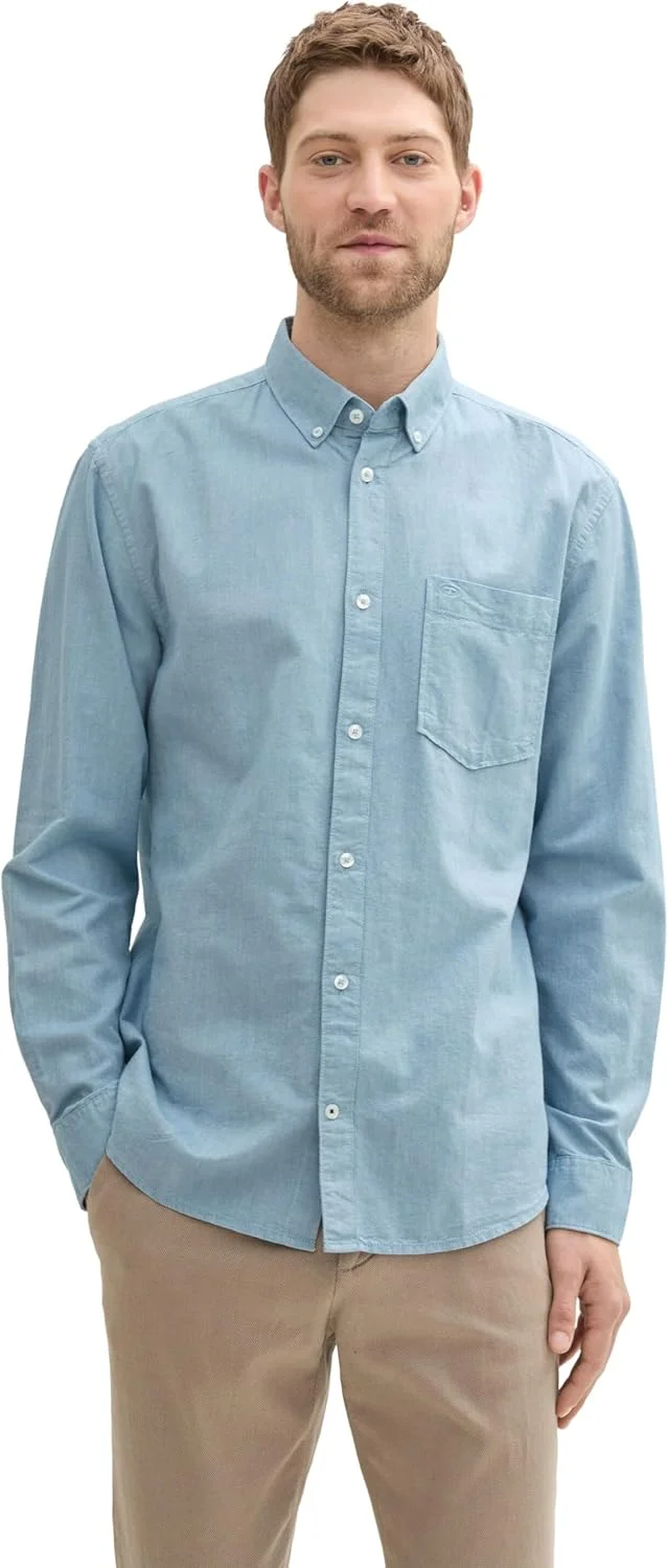 پیراهن مردانه تام تیلور با فیت معمولی و گلدوزی لوگو روی جیب سینه