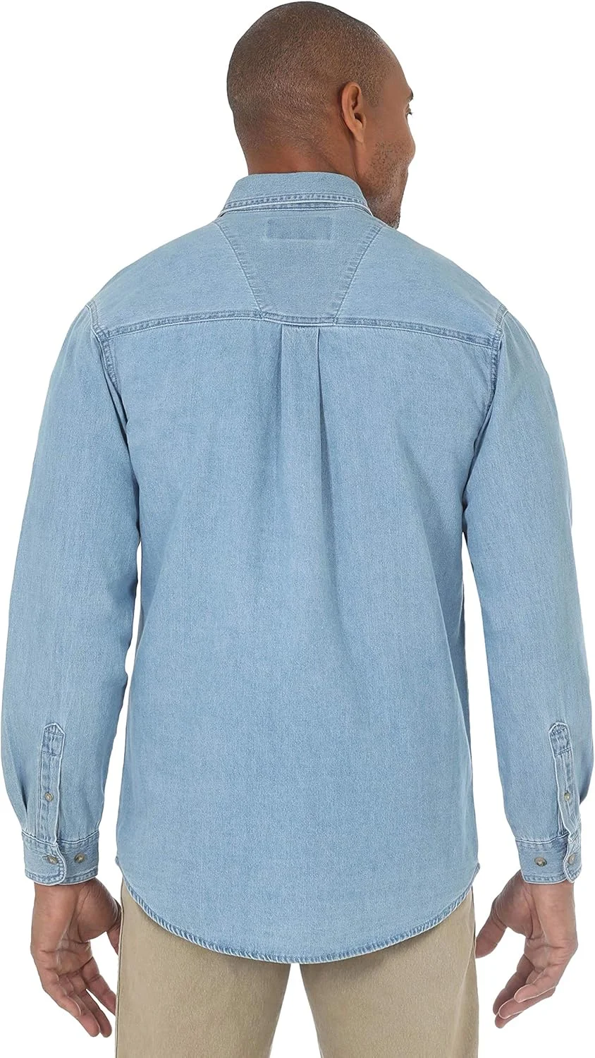 پیراهن جین مردانه Wrangler مدل Rugged Wear Basic با یک جیب