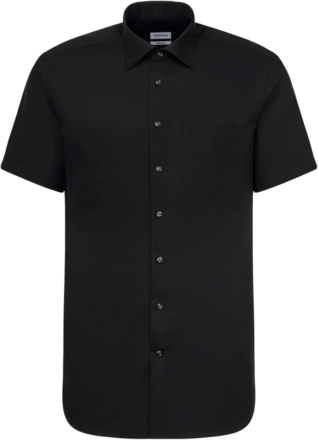 پیراهن مردانه تجاری Seidensticker - برش معمولی - بدون نیاز به اتو - یقه Kent - آستین کوتاه - 100% پنبه