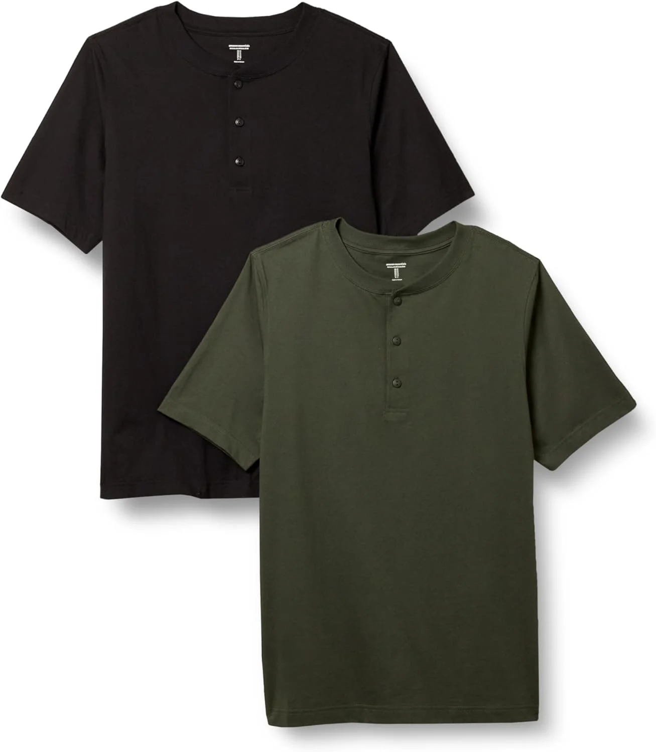 تی‌شرت آستین کوتاه مردانه نخی آمازون اسنشیالز، بسته 2 عددی