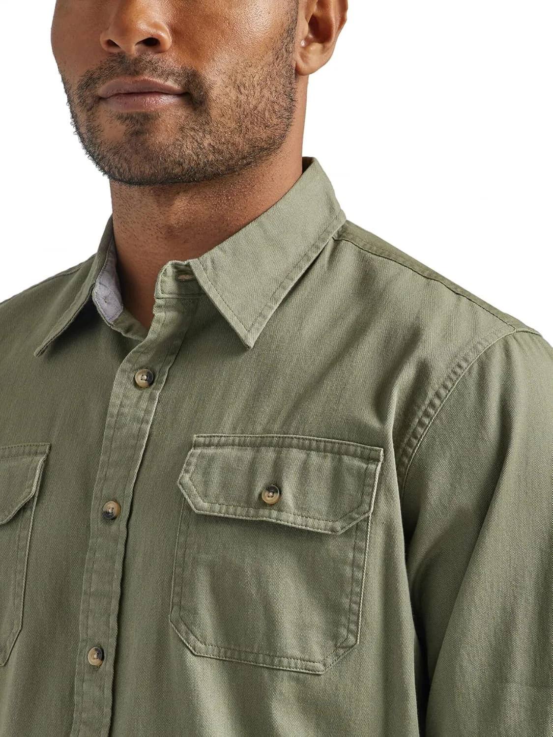 پیراهن آستین بلند مردانه کلاسیک بافتنی Wrangler Authentics با یقه دکمه دار پیراهن آستین بلند مردانه کلاسیک بافتنی Wrangler Authentics با یقه دکمه دار