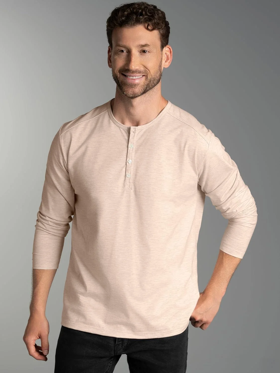 تی شرت آستین بلند دکمه دار TRIGEMA