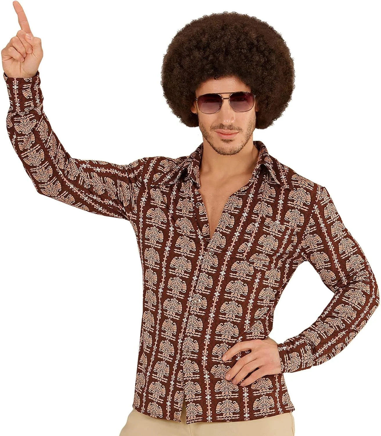 پیراهن مردانه طرح دهه 70 میلادی W WIDMANN Milano Party Fashion، پیراهن طرح دیسکو، لباس کارناوال