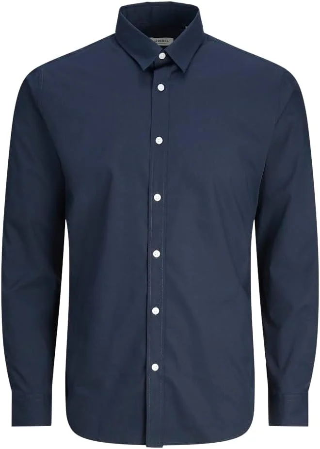 پیراهن آستین بلند مردانه JJ REBEL Jrebgavin Solid Noos