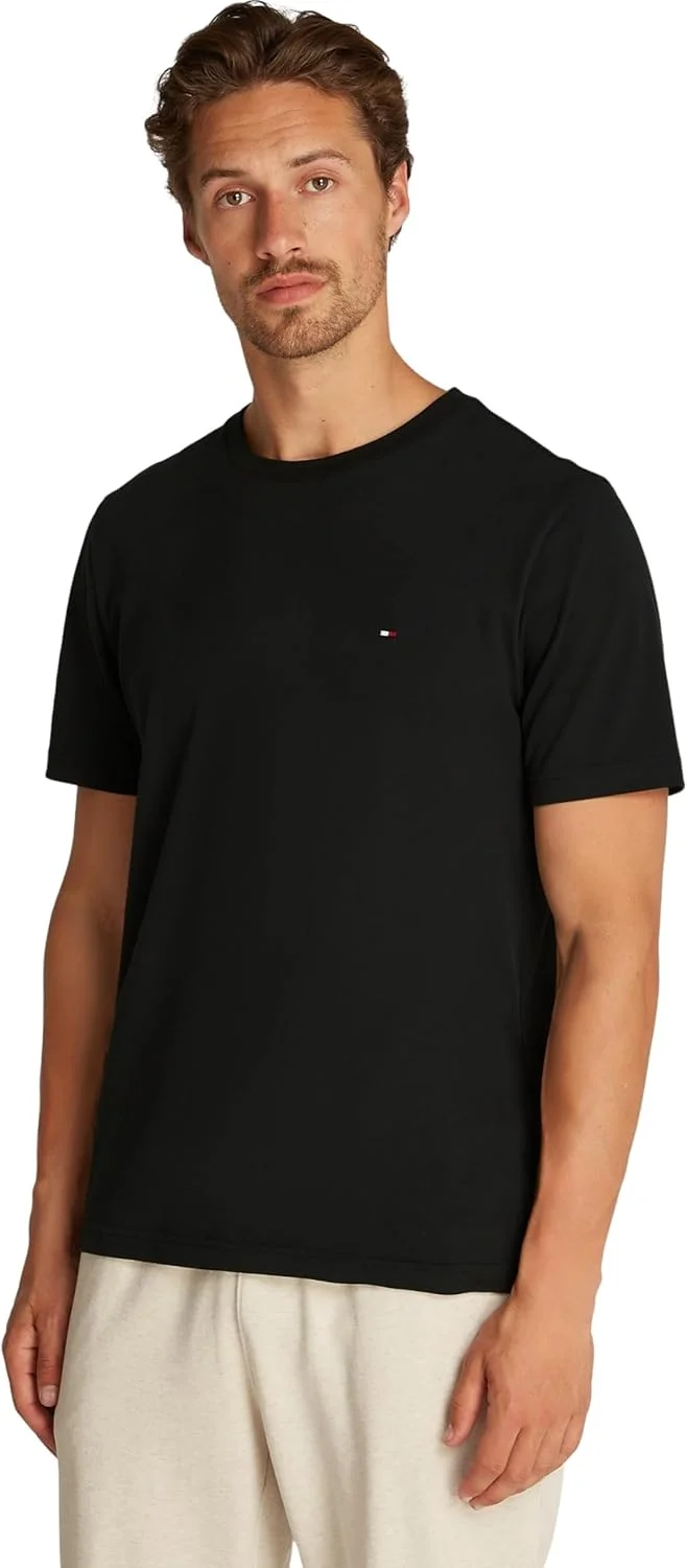 تی‌شرت آستین کوتاه مردانه تامی هیلفیگر مدل Essential با برش معمولی و یقه گرد