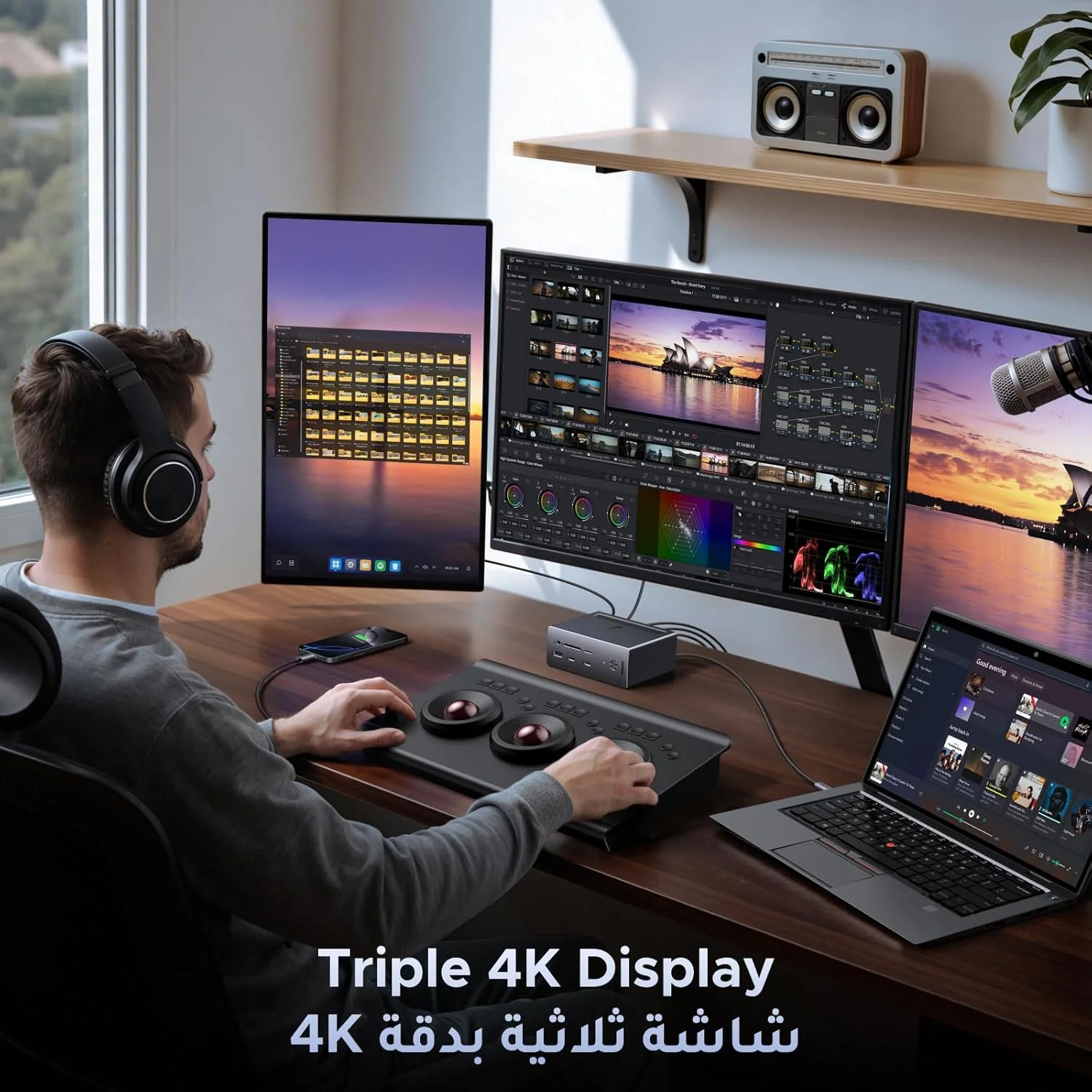 داک استیشن USB C یوگرین مدل Revodok Pro با 14 پورت، 3 خروجی مانیتور 2HDMI و DP با رزولوشن 8K DP/4K HDMI، پورت PD 100W، پورت USB 10Gbps، اترنت گیگابیتی، کارت خوان SD/TF با سرعت 170MB/s، خروجی صدا 3.5mm، کابل 90cm و آداپتور برق 140W داک استیشن USB C یوگرین مدل Revodok Pro با 14 پورت، 3 خروجی مانیتور 2HDMI و DP با رزولوشن 8K DP/4K HDMI، پورت PD 100W، پورت USB 10Gbps، اترنت گیگابیتی، کارت خوان SD/TF با سرعت 170MB/s، خروجی صدا 3.5mm، کابل 90cm و آداپتور برق 140W