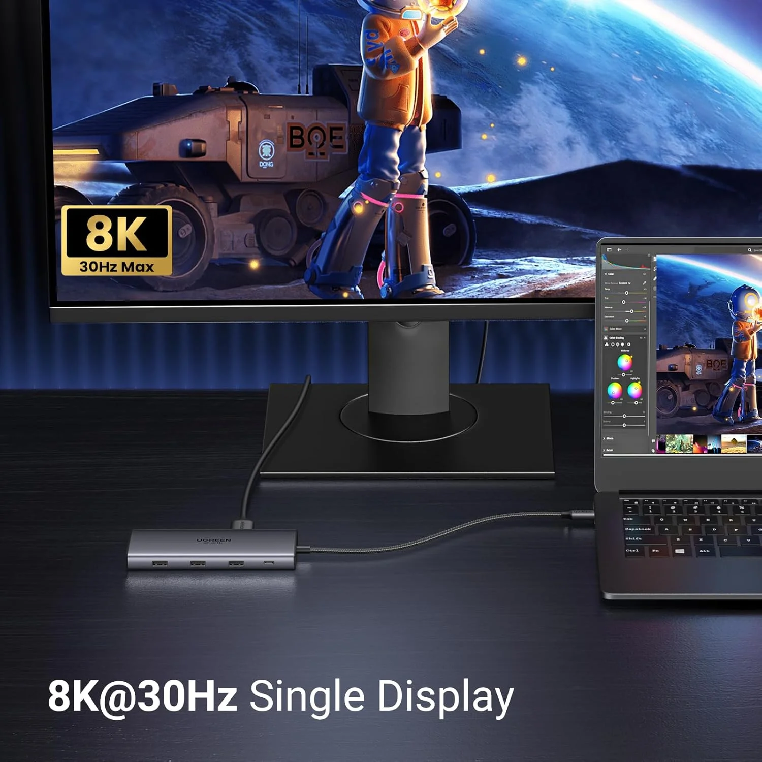 هاب USB C یوگرین Revodok Pro 210، ایستگاه داکینگ 10 در 1 با دو خروجی HDMI 4K@60Hz، یک خروجی 8K@30Hz، پورت داده USB A و Type C، شارژ 100W PD، اترنت، کارت خوان SD برای آیفون 17 و مک بوک هاب USB C یوگرین Revodok Pro 210، ایستگاه داکینگ 10 در 1 با دو خروجی HDMI 4K@60Hz، یک خروجی 8K@30Hz، پورت داده USB A و Type C، شارژ 100W PD، اترنت، کارت خوان SD برای آیفون 17 و مک بوک