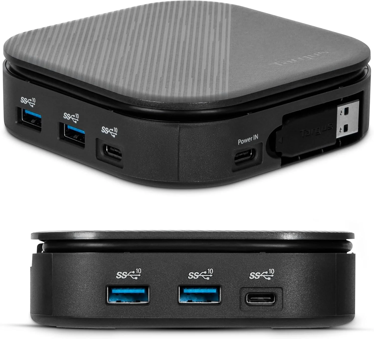 داک استیشن یونیورسال دوگانه HD تارگوس USB-C با توان عبوری 80 واتی PD، مانیتور دوگانه (HD) یا مانیتور تکی (2K)، سازگار با TAA، DisplayLink (DOCK116GLZ)