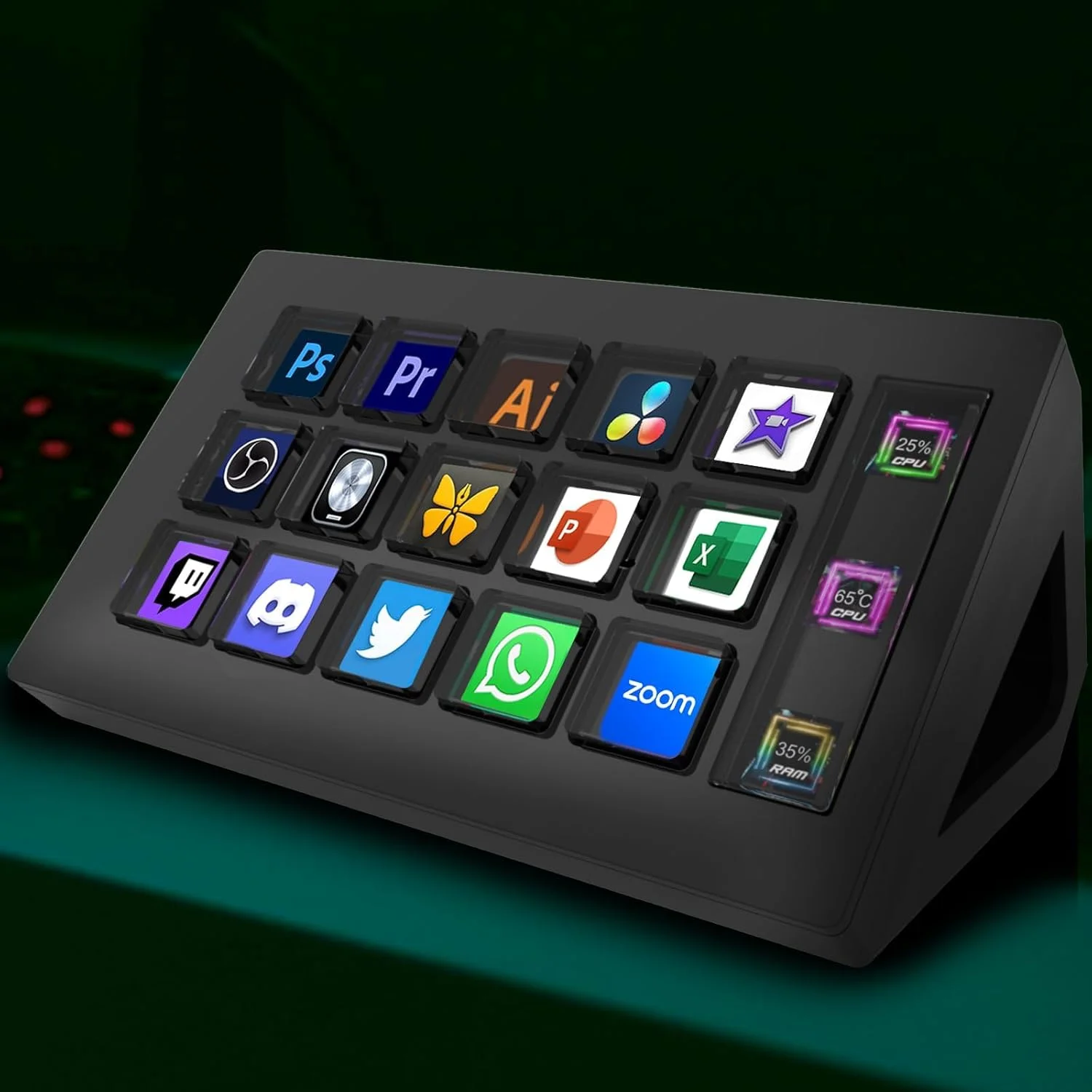 دسک استریم اسلیم - دک استیم برای کامپیوتر و مک، کنترلر استریم سیمی برای تولیدکنندگان محتوا و گیمرها، کیبورد ماکرو قابل برنامه ریزی، لوازم جانبی راه اندازی استریم و گیمینگ، تریگر سریع برای OBS Studio و یوتیوب دسک استریم اسلیم - دک استیم برای کامپیوتر و مک، کنترلر استریم سیمی برای تولیدکنندگان محتوا و گیمرها، کیبورد ماکرو قابل برنامه ریزی، لوازم جانبی راه اندازی استریم و گیمینگ، تریگر سریع برای OBS Studio و یوتیوب