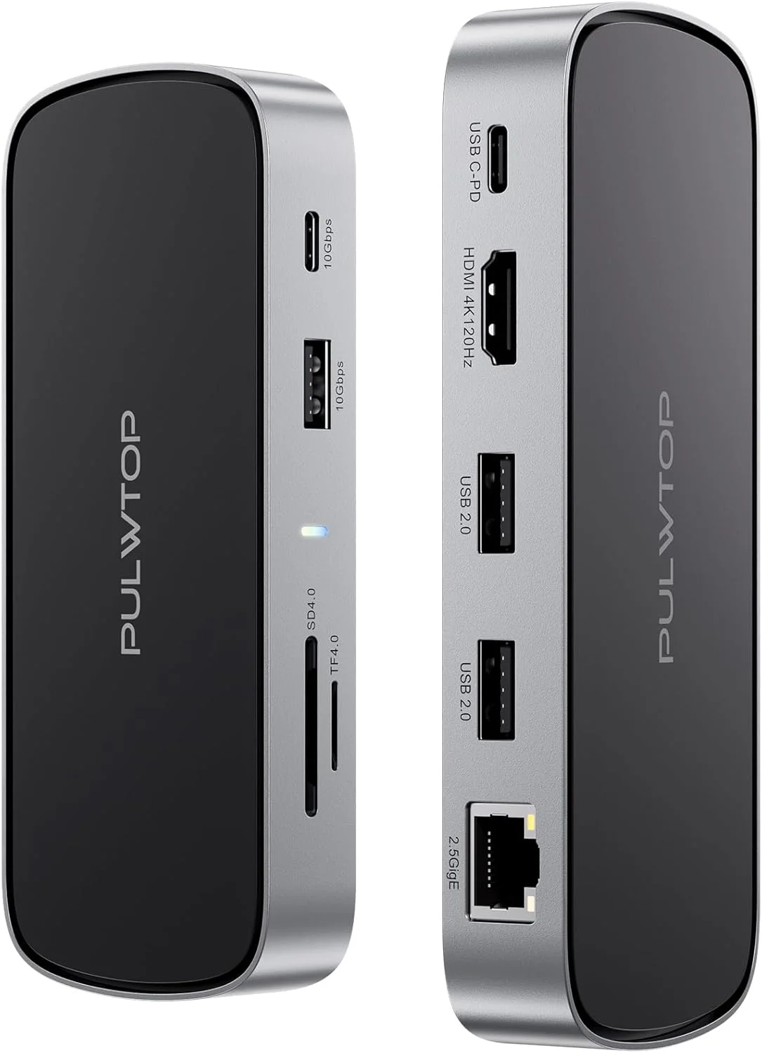داک استیشن لپ تاپ، مینی داک USB C نه در یک با HDMI 4K@120Hz/8K@30Hz، LAN 2.5G، PD 100W، USB A/C 10Gbps، SD/TF 4.0، هاب USB C سازگار با Thunderbolt 3/4 و لپ تاپ های Full-Type-C