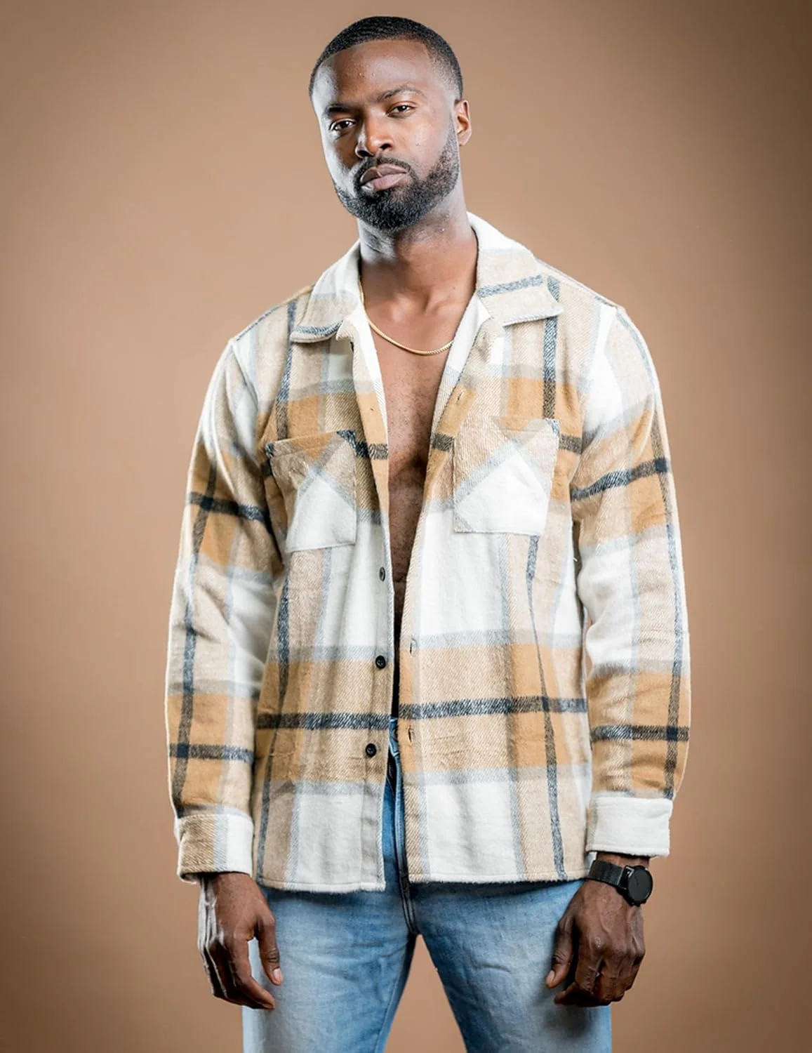 پیراهن های فلانل مردانه COOFANDY، پیراهن چهارخانه دکمه دار غیر رسمی، ژاکت آستین بلند پشمی با جیب