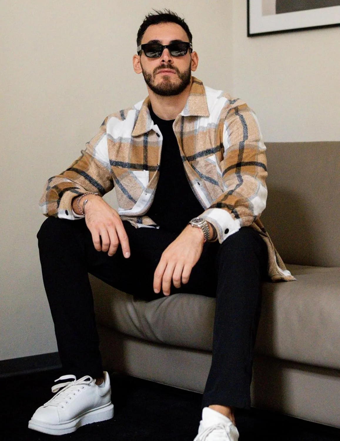 پیراهن های فلانل مردانه COOFANDY، پیراهن چهارخانه دکمه دار غیر رسمی، ژاکت آستین بلند پشمی با جیب