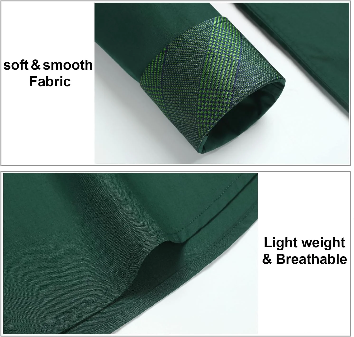 پیراهن مردانه HISDERN آستین بلند دکمه دار، پیراهن های غیر رسمی مردانه با تضاد داخلی، پیراهن رسمی تاکسیدو برای عروسی و تجارت