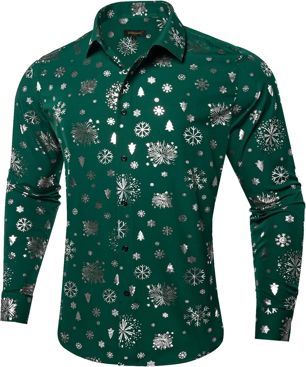 پیراهن مردانه DiBanGu، پیراهن مجلسی آستین بلند طرح گلدار با سنجاق سینه یقه پیراهن مردانه DiBanGu، پیراهن مجلسی آستین بلند طرح گلدار با سنجاق سینه یقه