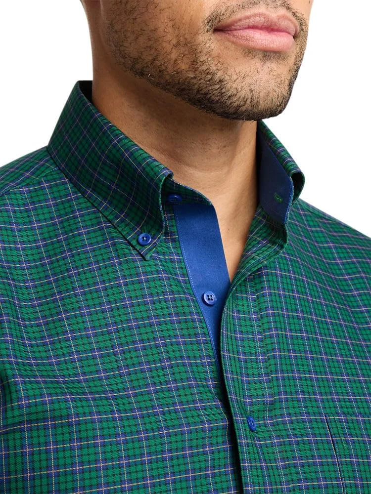 پیراهن مردانه پل فردریک، فیت منظم، راحت و کشسان، طرح چهارخانه، بدون نیاز به اتو پیراهن مردانه پل فردریک، فیت منظم، راحت و کشسان، طرح چهارخانه، بدون نیاز به اتو