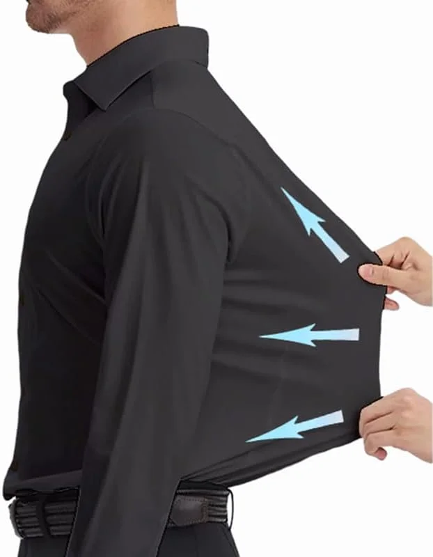 پیراهن مردانه آستین بلند کشی و اسلیم فیت، مناسب برای استایل کژوال و رسمی