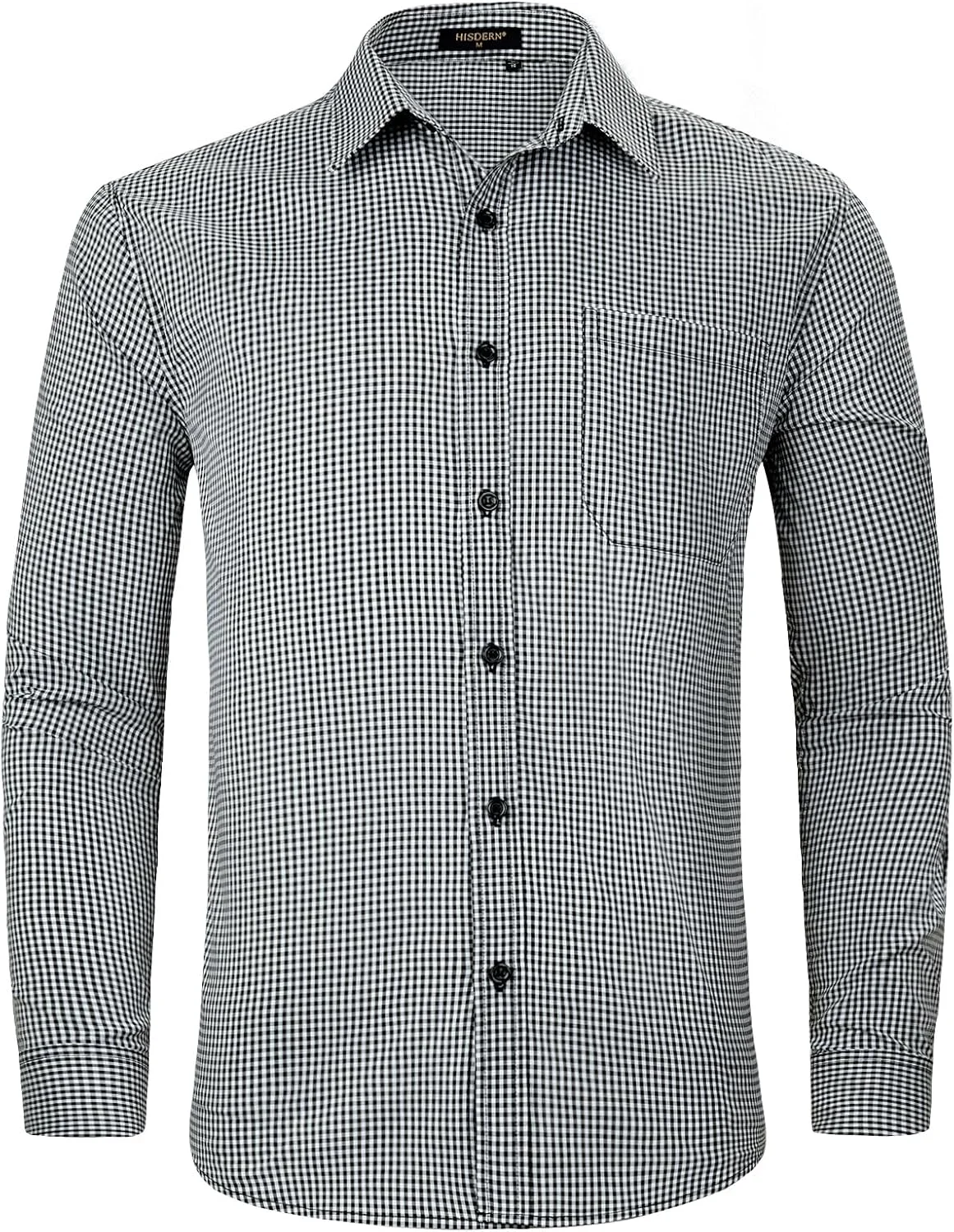 پیراهن مردانه آستین بلند طرح چهارخانه دکمه دار مناسب استایل کژوال و رسمی