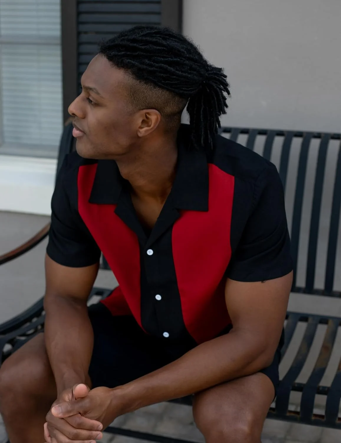 پیراهن مردانه طرح بولینگ COOFANDY، آستین کوتاه، دکمه دار، مناسب تابستان و ساحل کوبا