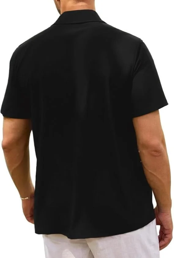 پیراهن مردانه طرح بولینگ مدل یکپارچه دکمه دار با طرح فلامینگو