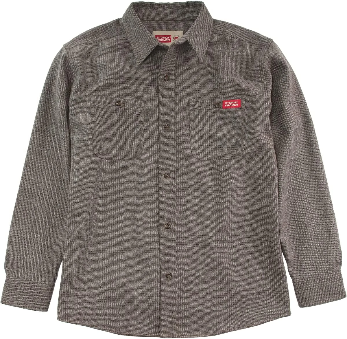 پیراهن مردانه پشمی Stormy Kromer – فلانل دکمه دار با جیب های سینه، الیاف بازیافتی، دارای گواهی WRAP، قابل شستشو