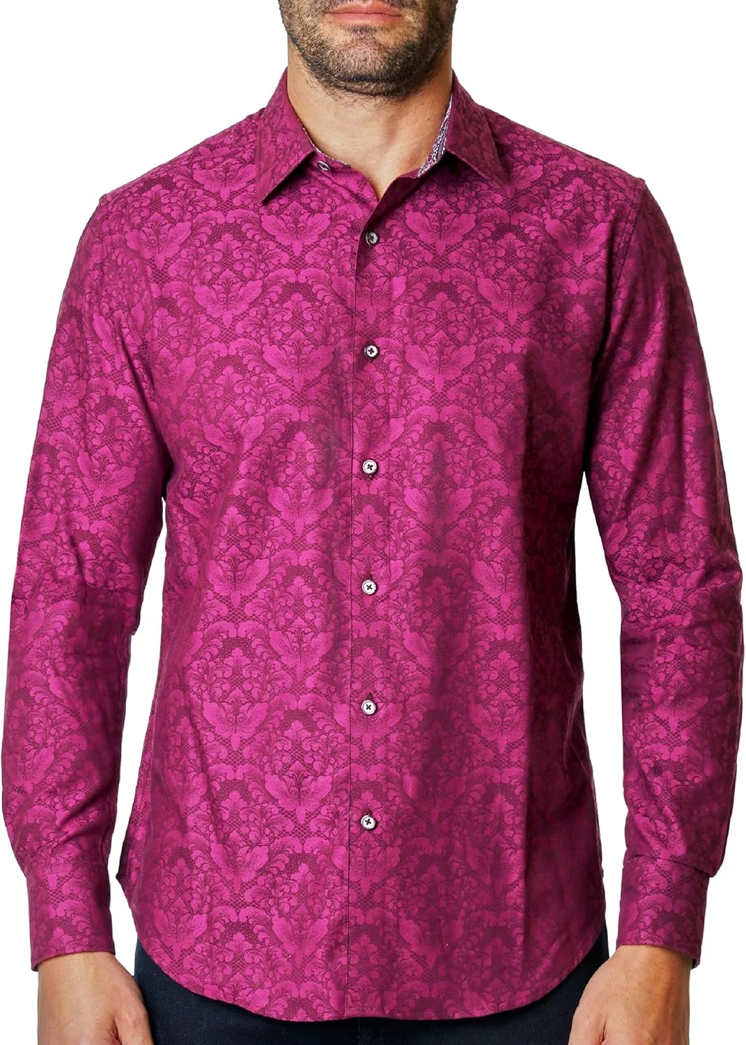 پیراهن مردانه آستین بلند رابرت گراهام مدل Bayview، بافت نخی ممتاز، برش کلاسیک و جزئیات غنی