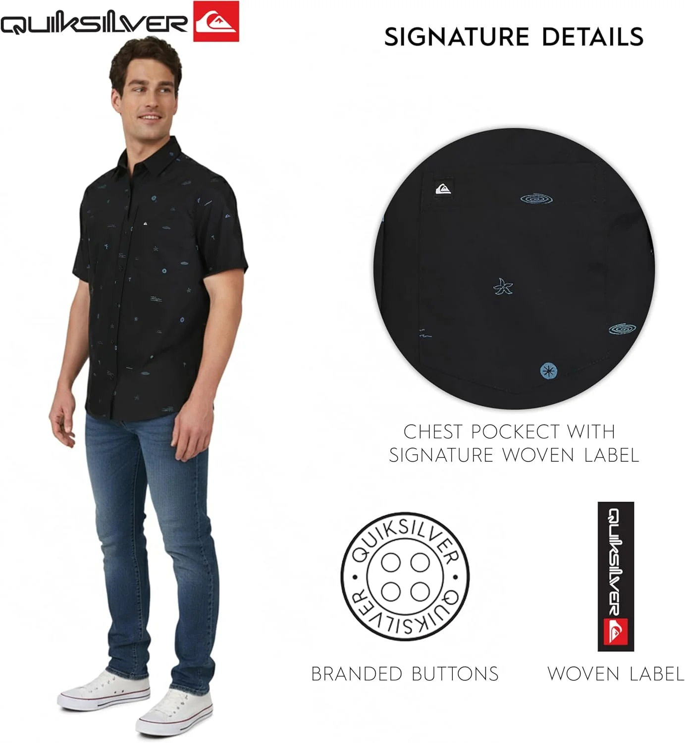 پیراهن آستین کوتاه مردانه کویک سیلور، بافت نرم و پنبهای ممتاز، دکمهدار، برش معمولی پیراهن آستین کوتاه مردانه کویک سیلور، بافت نرم و پنبهای ممتاز، دکمهدار، برش معمولی