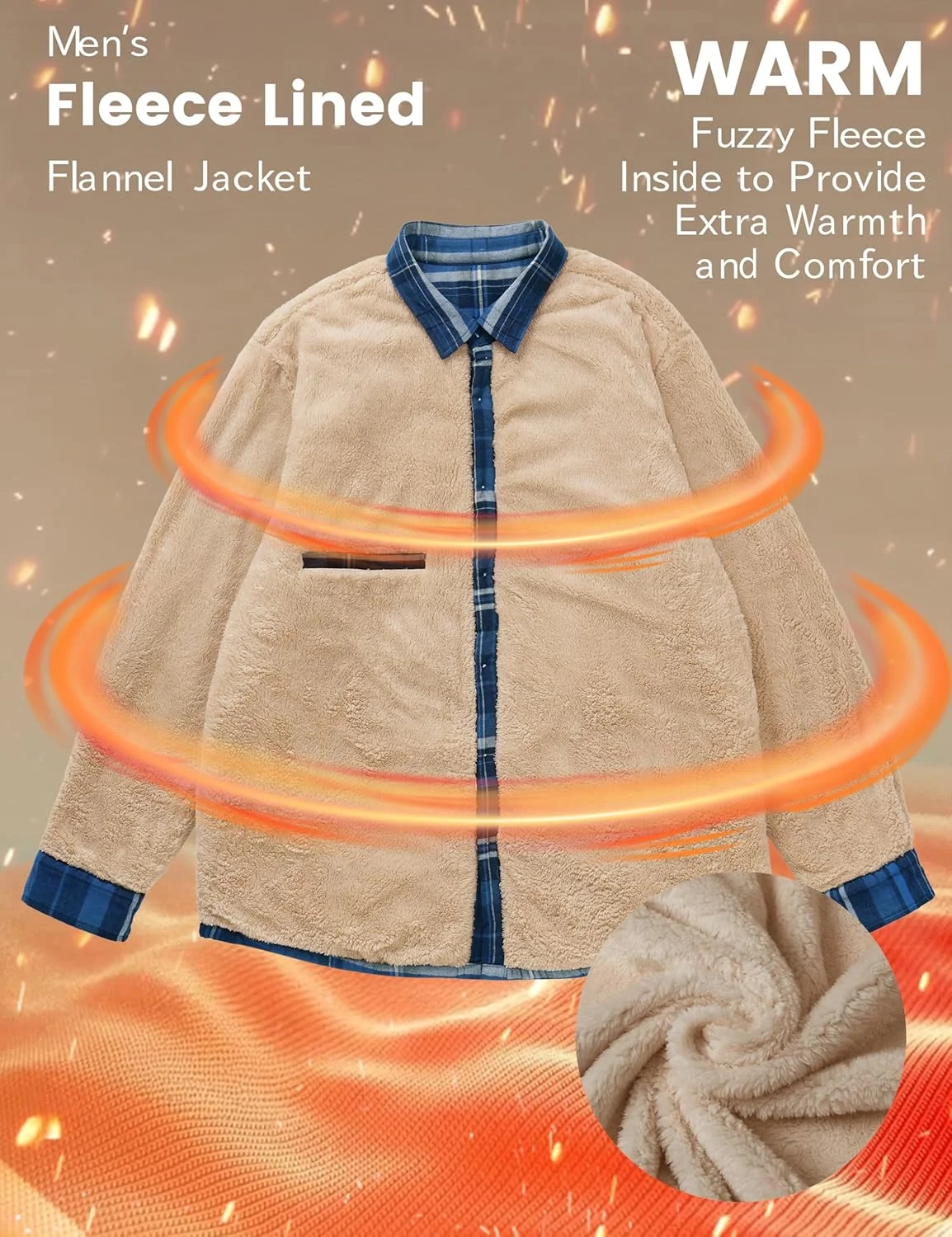 پیراهن مردانه فلانل MAGCOMSEN، ژاکت سنگین وزن فلانل با آستر پشمی، پیراهن چهارخانه دکمه دار نخی، کت گرم زمستانی پیراهن مردانه فلانل MAGCOMSEN، ژاکت سنگین وزن فلانل با آستر پشمی، پیراهن چهارخانه دکمه دار نخی، کت گرم زمستانی