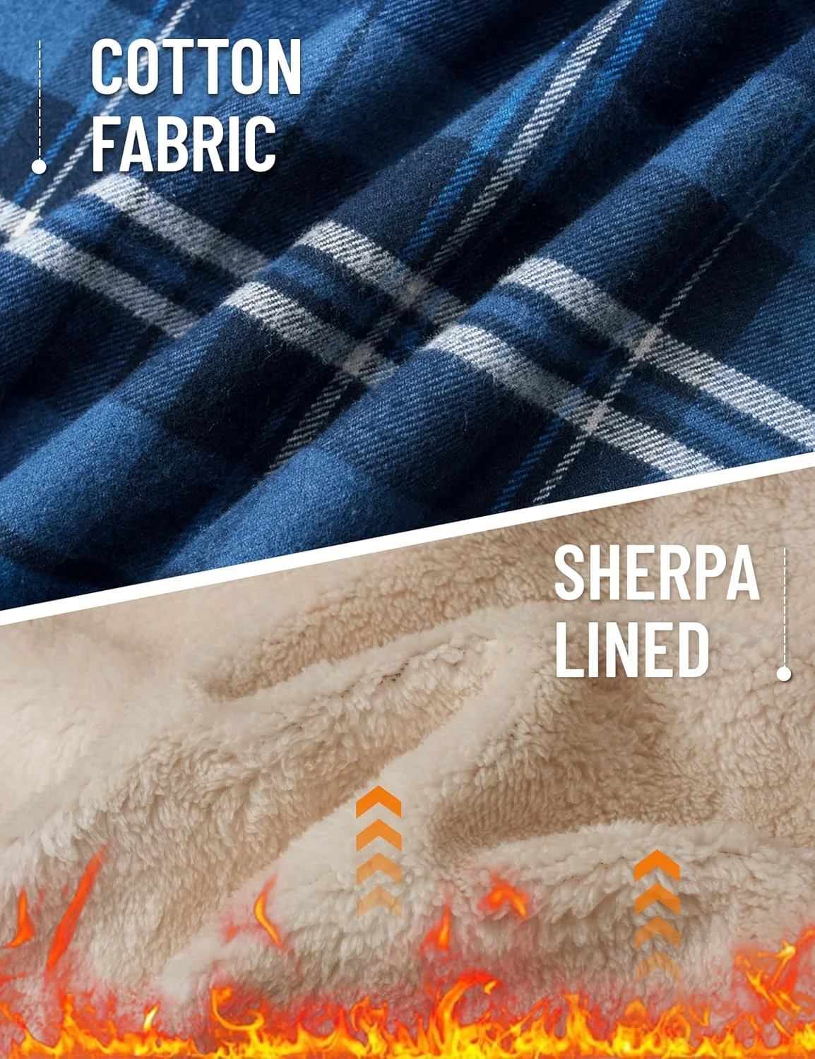 پیراهن مردانه فلانل MAGCOMSEN، ژاکت سنگین وزن فلانل با آستر پشمی، پیراهن چهارخانه دکمه دار نخی، کت گرم زمستانی پیراهن مردانه فلانل MAGCOMSEN، ژاکت سنگین وزن فلانل با آستر پشمی، پیراهن چهارخانه دکمه دار نخی، کت گرم زمستانی