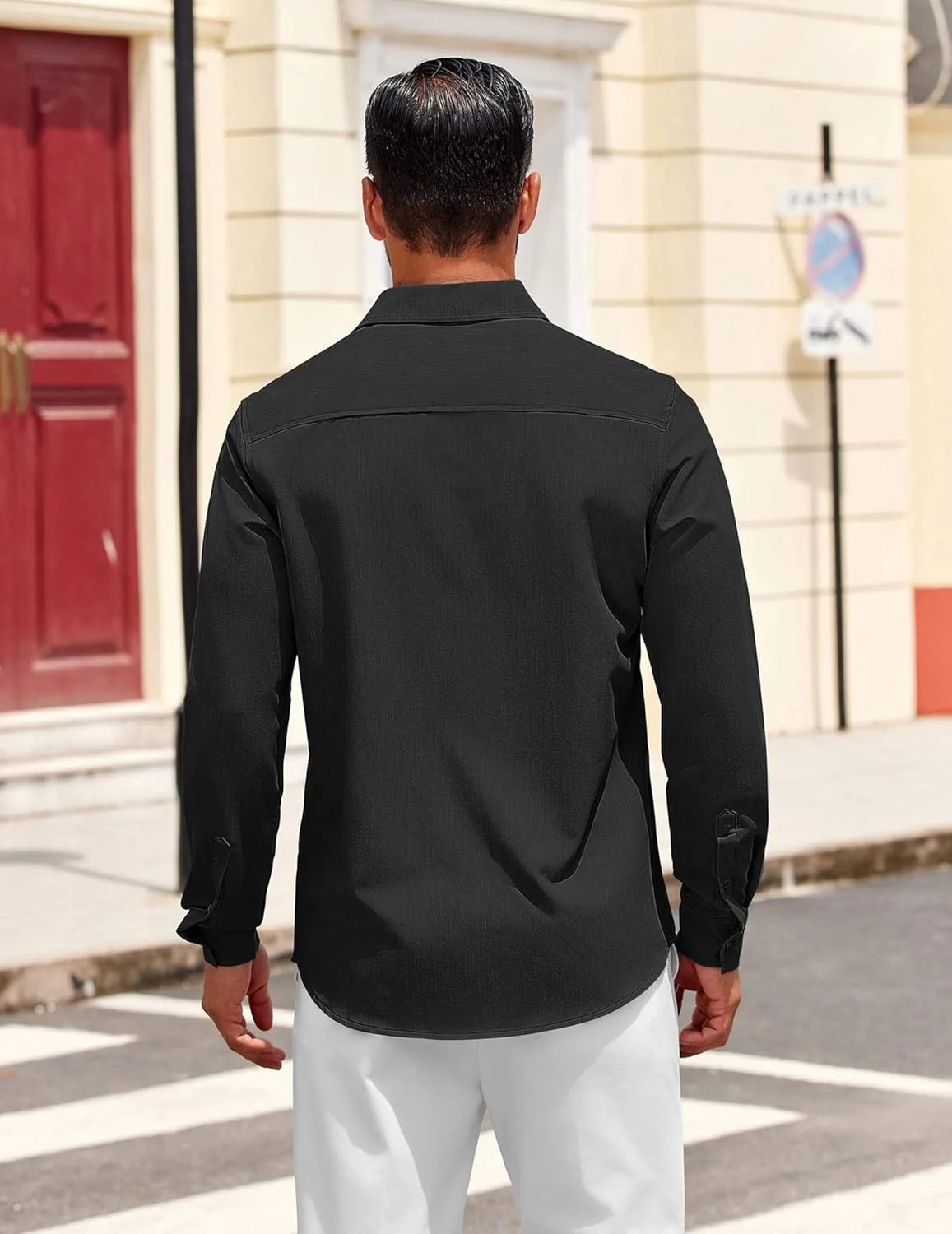 پیراهن آستین بلند مردانه COOFANDY، مدل آکسفورد، کتان، مناسب استفاده روزمره و محیط کار، دارای جیب