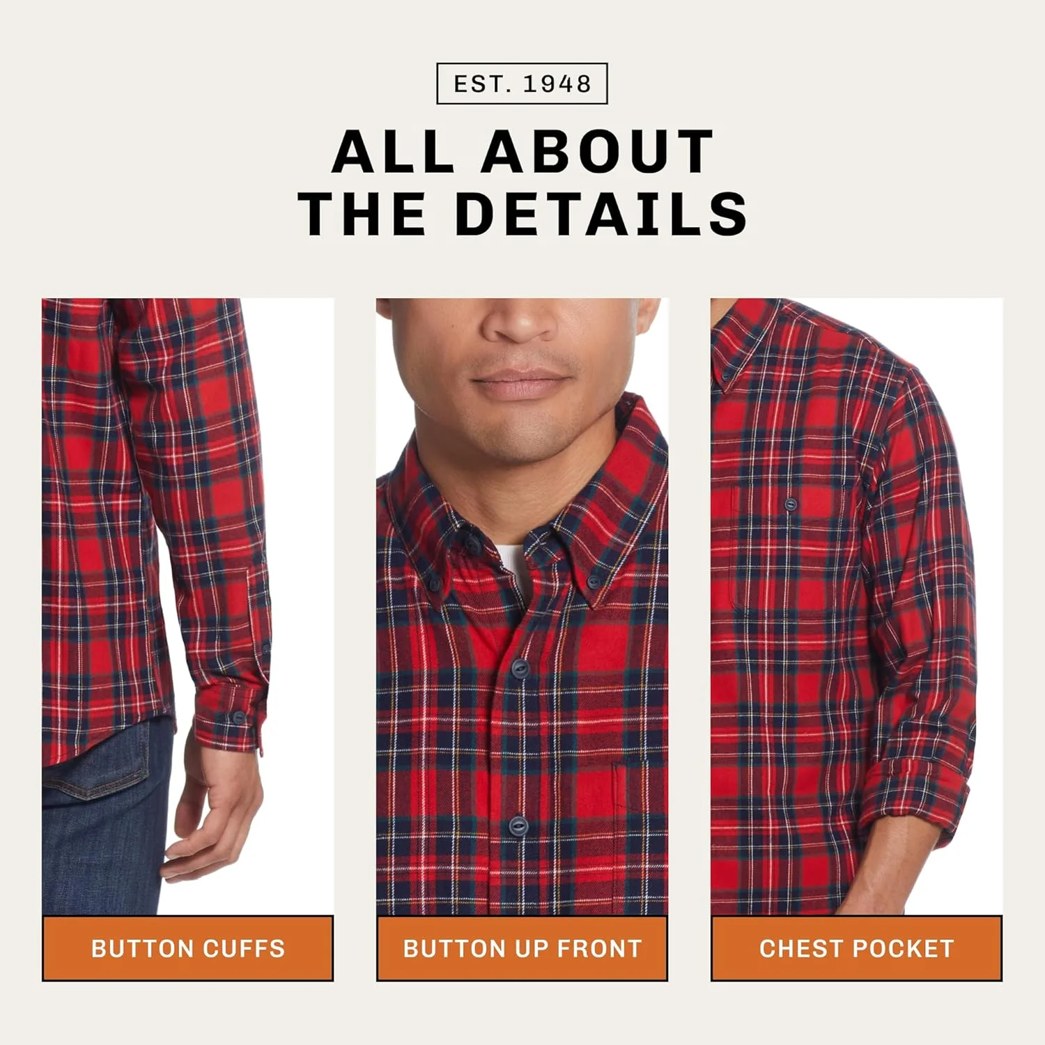 پیراهن مردانه پشمی چهارخانه نرم و برس خورده دکمه دار وینتیج مقاوم در برابر آب و هوا پیراهن مردانه پشمی چهارخانه نرم و برس خورده دکمه دار وینتیج مقاوم در برابر آب و هوا