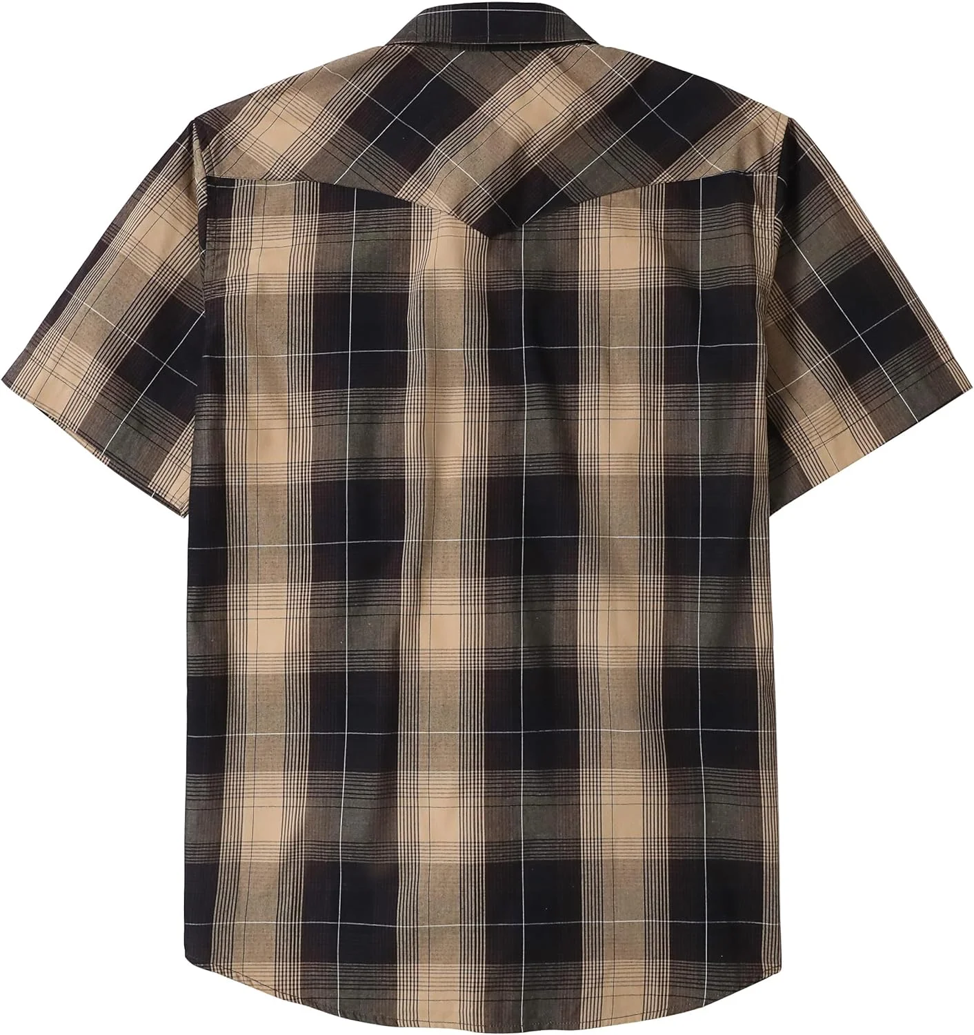 پیراهن های مردانه دابینیک® با طرح وسترن، آستین کوتاه، چهارخانه، دکمه صدفی، پیراهن دکمه دار مردانه، مناسب استایل کابویی، کژوال و کار