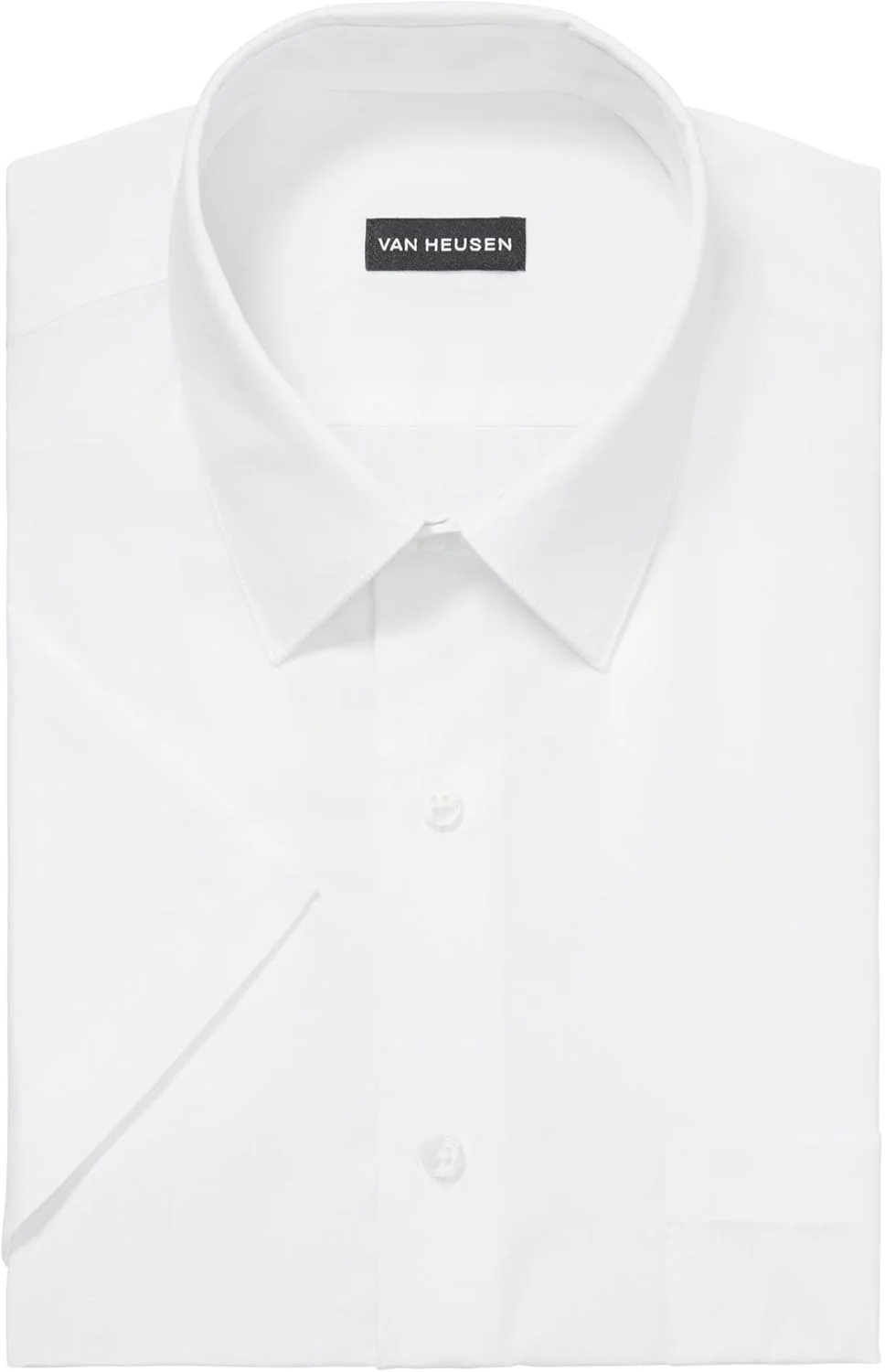 پیراهن مردانه آستین کوتاه ون هیزن، مدل پاپلین ساده و اندازه معمولی