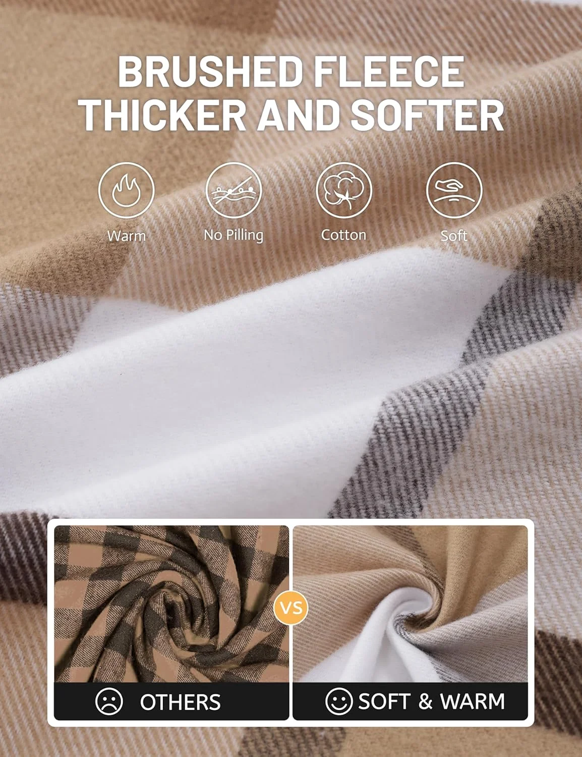 پیراهن های فلانل مردانه TACVASEN، پیراهن های فلانل پشمی برس خورده، ژاکت دکمه دار، پیراهن چهارخانه کژوال نخی نرم مناسب پاییز